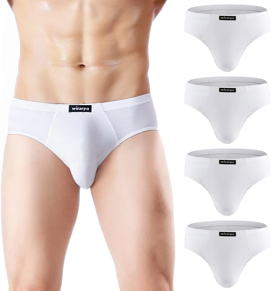 wirarpa Men's Briefs Underwear, Special Modal Microfibre Underpants with Silky T...