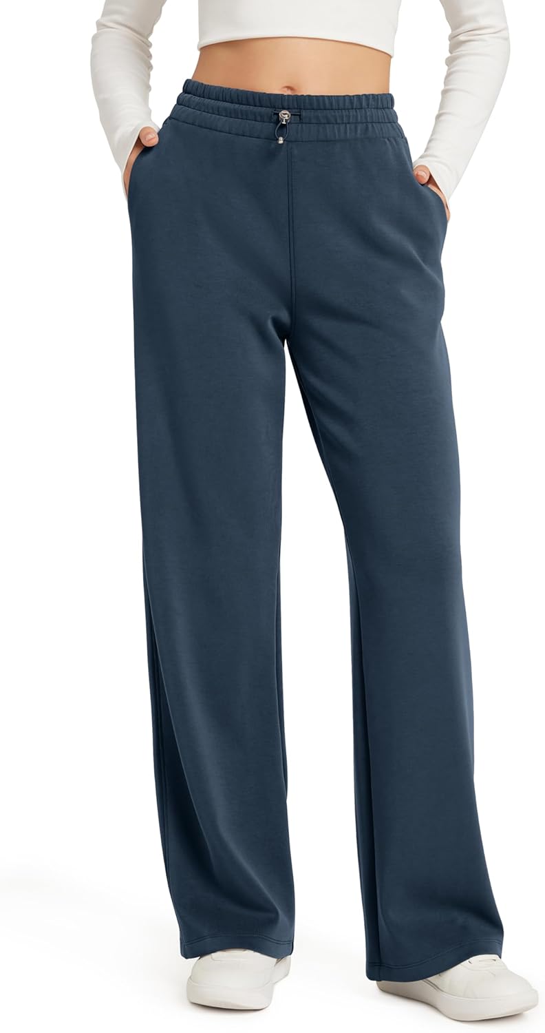 Luxurious ODODOS Women's Modal Soft Wide Leg Pants, Fashionable Casual Lounge Pa...