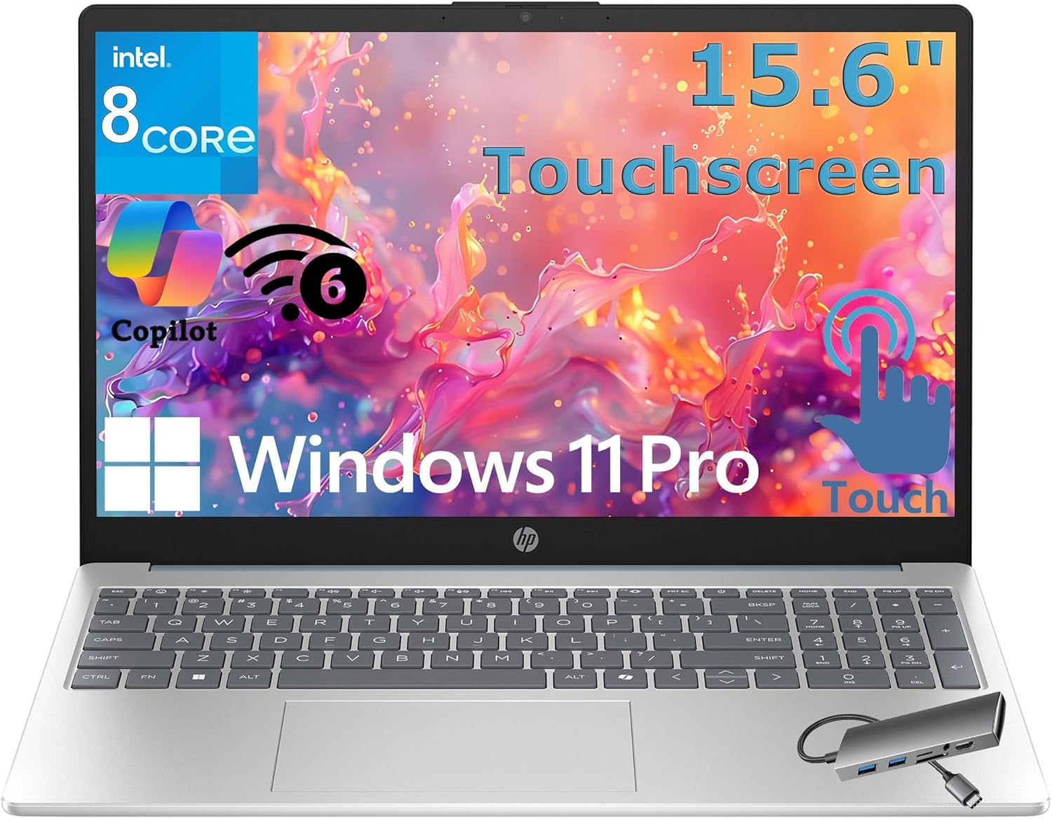 Top-Quality HP 15.6" Touchscreen Laptop, Special Laptop Computer for College Stu...