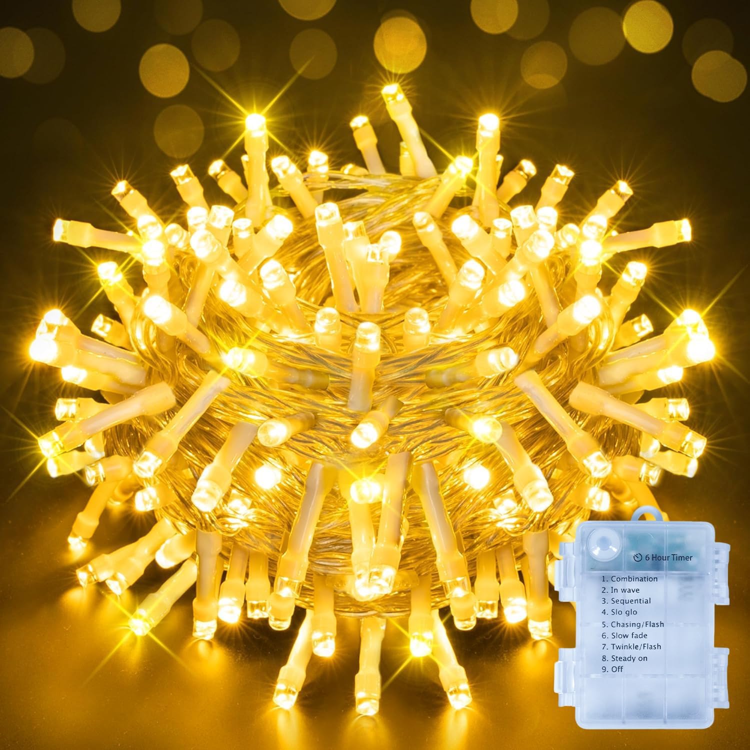 Ollny Fairy Lights Battery Operated, 10m 100 LEDs...