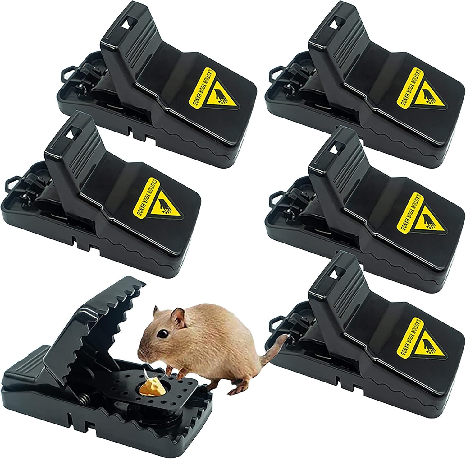 Reusable Mouse Trap, 6 Pack Mouse Traps for Indoors and Outdoors That Kill Insta...