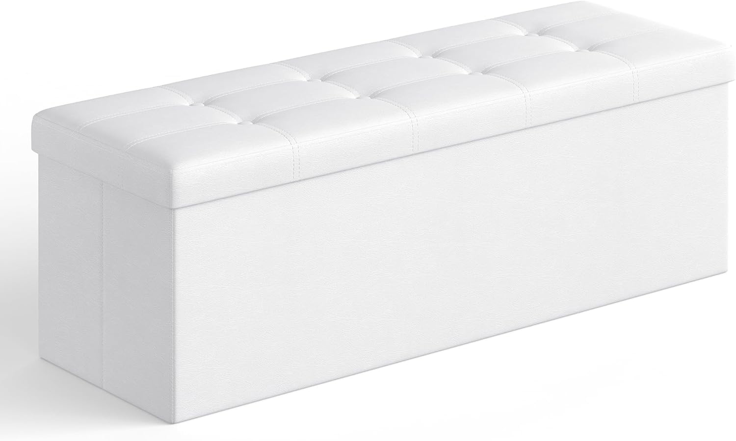 SONGMICS Storage Ottoman, Special Foldable Small Ottoman Foot Rest with Storage,...