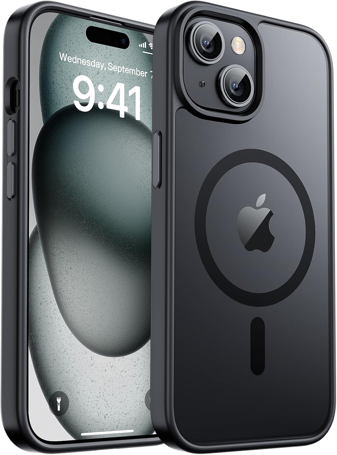 Magnetic for iPhone 15 Case & iPhone 14 Case, [Compatible with MagSafe] [Militar...