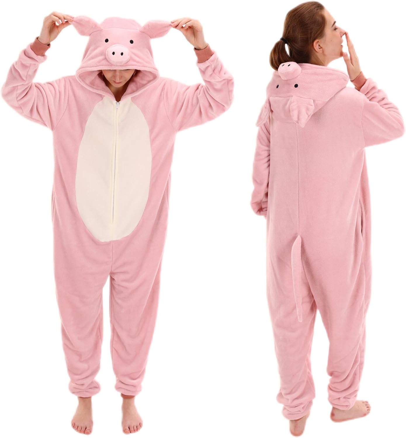 COSUSKET Snug Fit Unisex Adult Onesie Pajamas, Flannel Cosplay Animal One Piece...