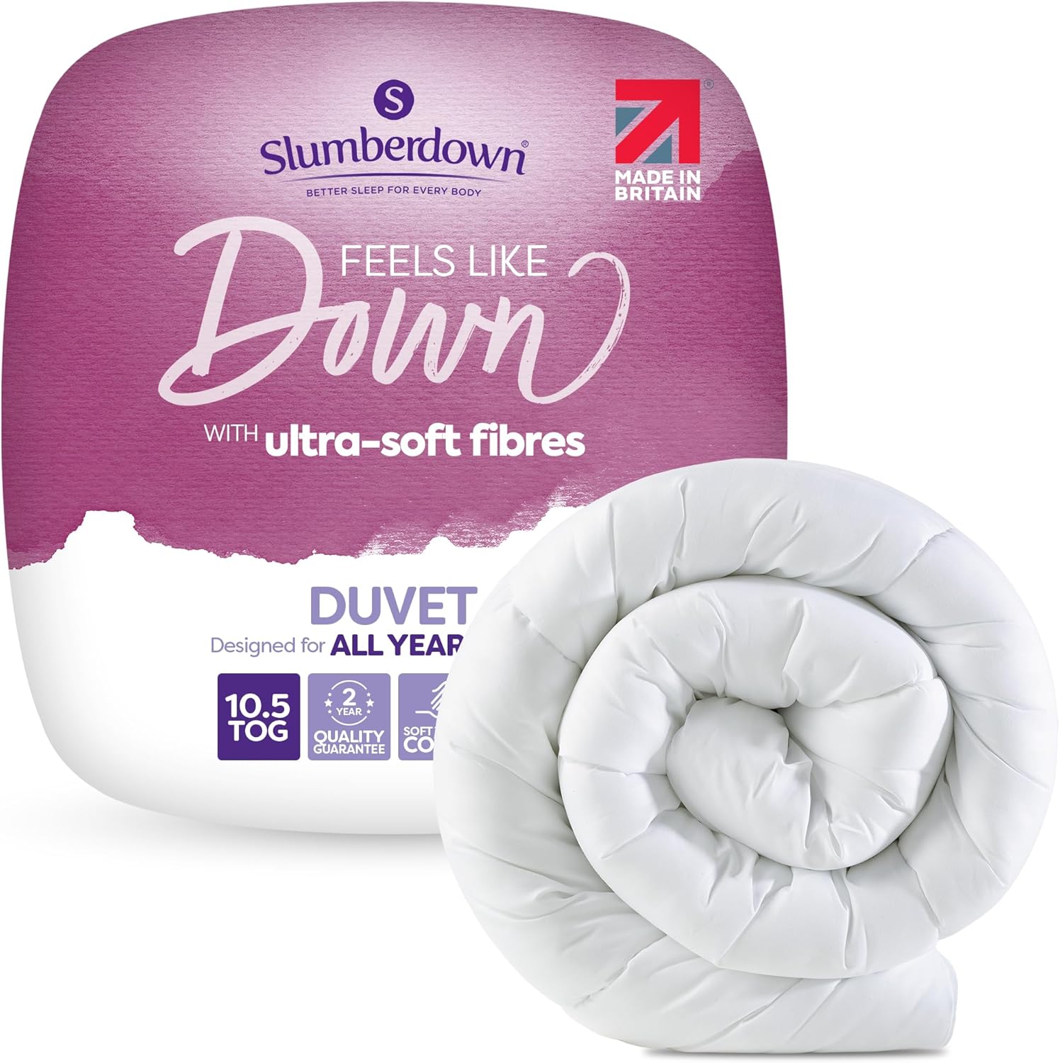Slumberdown Double Duvet, Special Feels Like Down Quilt for All Year Round, Comf...