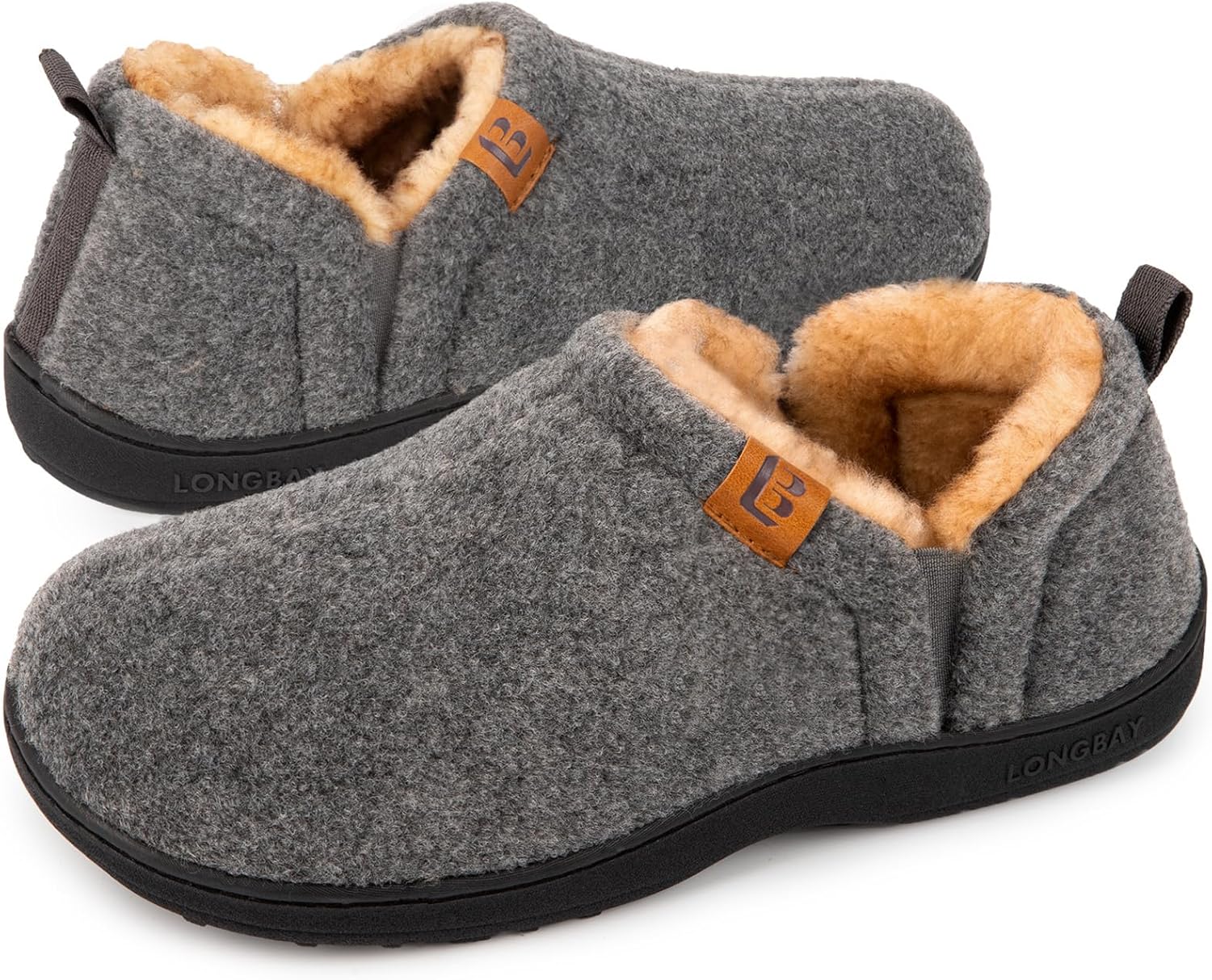 LongBay Men's Slippers, Special Warm Memory Foam Home Shoes, Innovative Indoor O...