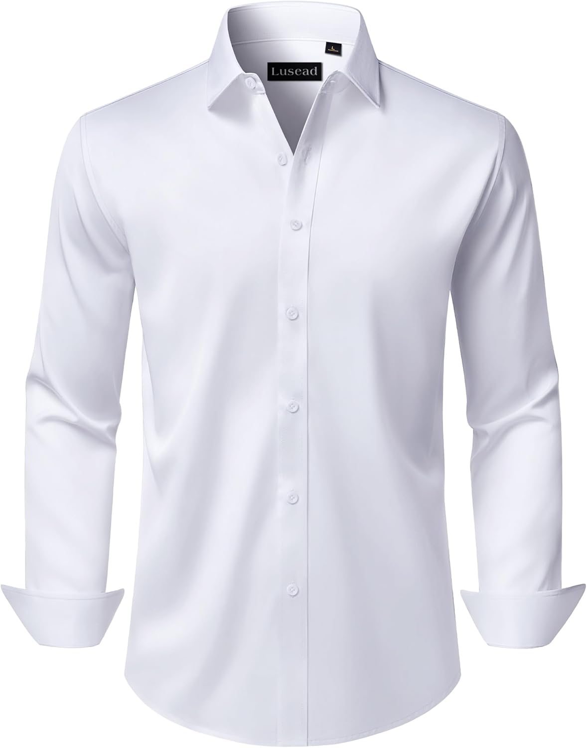 Men's Dress Shirts, Exclusive Long Sleeve Stretch Shirt, High-Quality Wrinkle Fr...