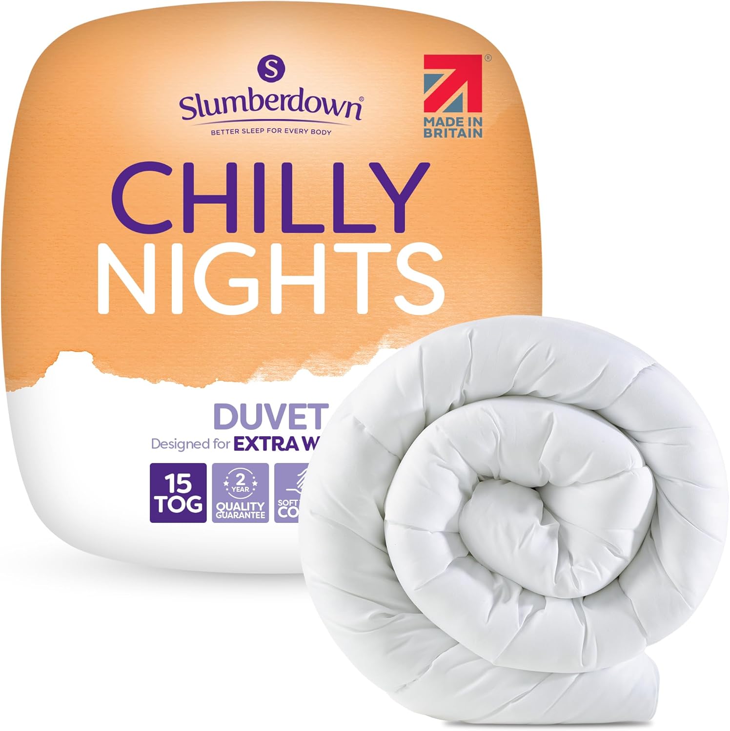 Slumberdown Chilly Nights 15 Tog Single Duvet - Extra Warm, Thick & Cosy Winter...