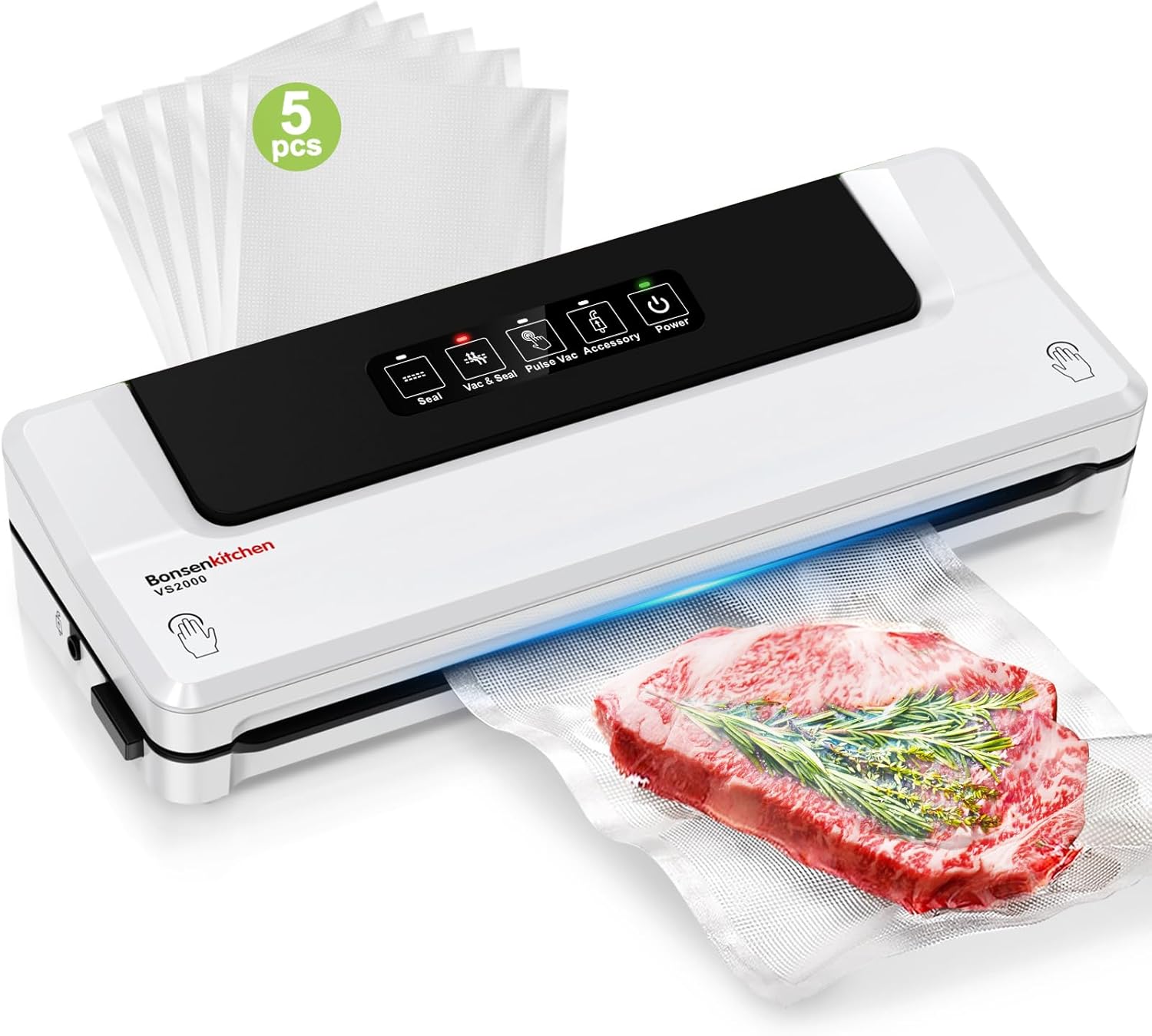 Innovative Bonsenkitchen Vacuum Sealer, High-Speed Vacuum Sealer Machine with Gl...