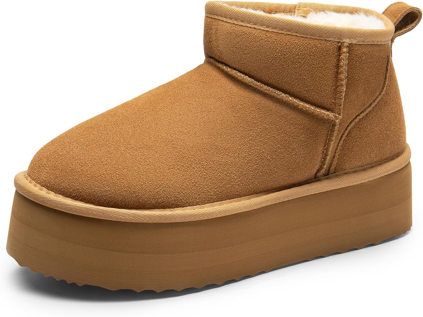 DREAM PAIRS Platform Mini Boots for Women Suede Genuine Leather, Classic Winter...