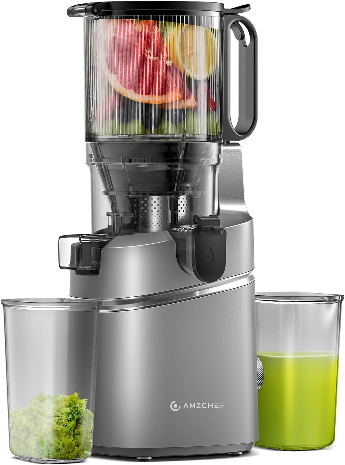 AMZCHEF Automatic Juicer Machine, Special Cold Press Juicer with Hands-Free Oper...