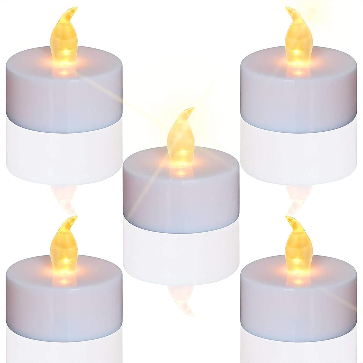 Tea Lights LED Candles Flickering Flameless Candles 24-Pack Realistic Battery Op...
