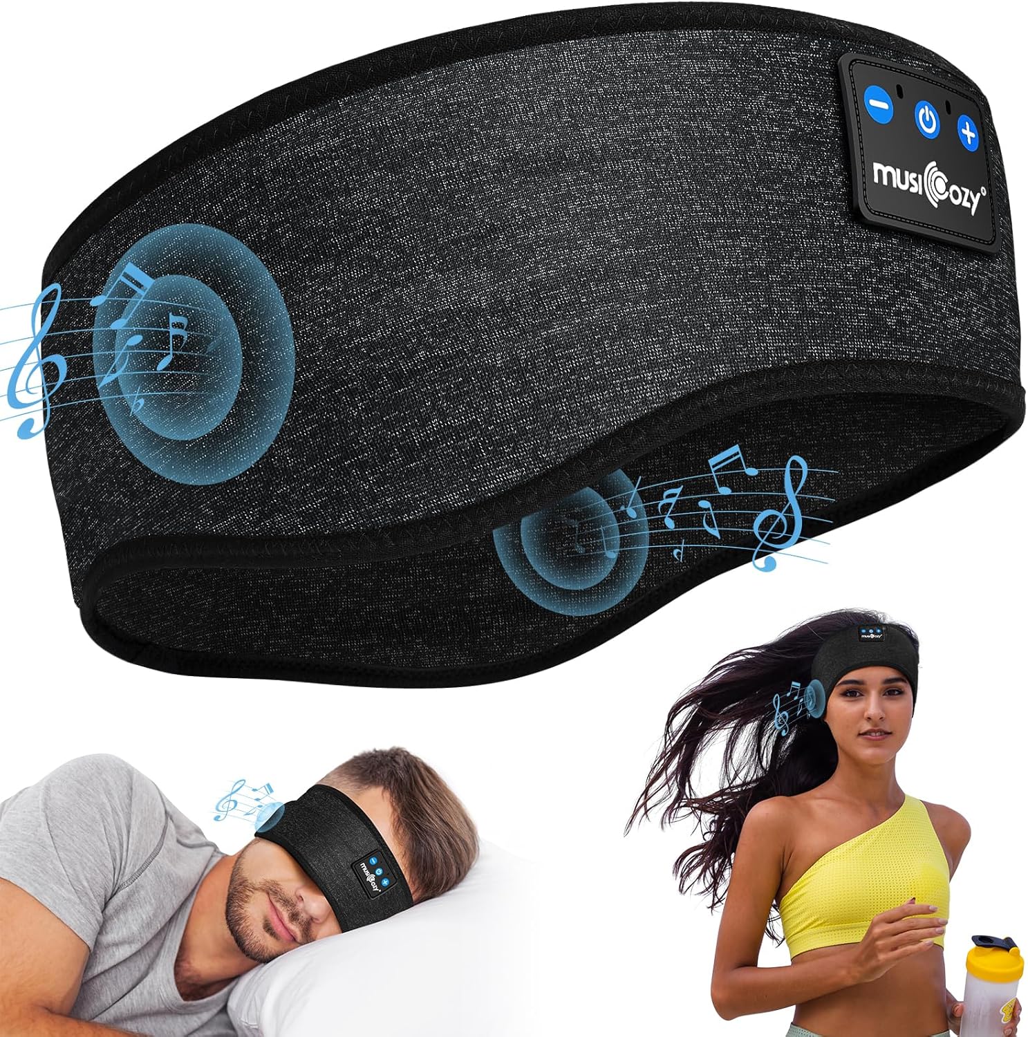 MUSICOZY Sleep Headphones Headband,Adjustable Slee...