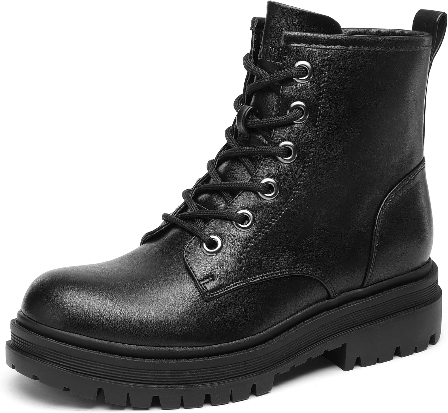 DREAM PAIRS Combat Boots Ankle Booties Lace-up Platform Side Zipper Lug Sole Boo...