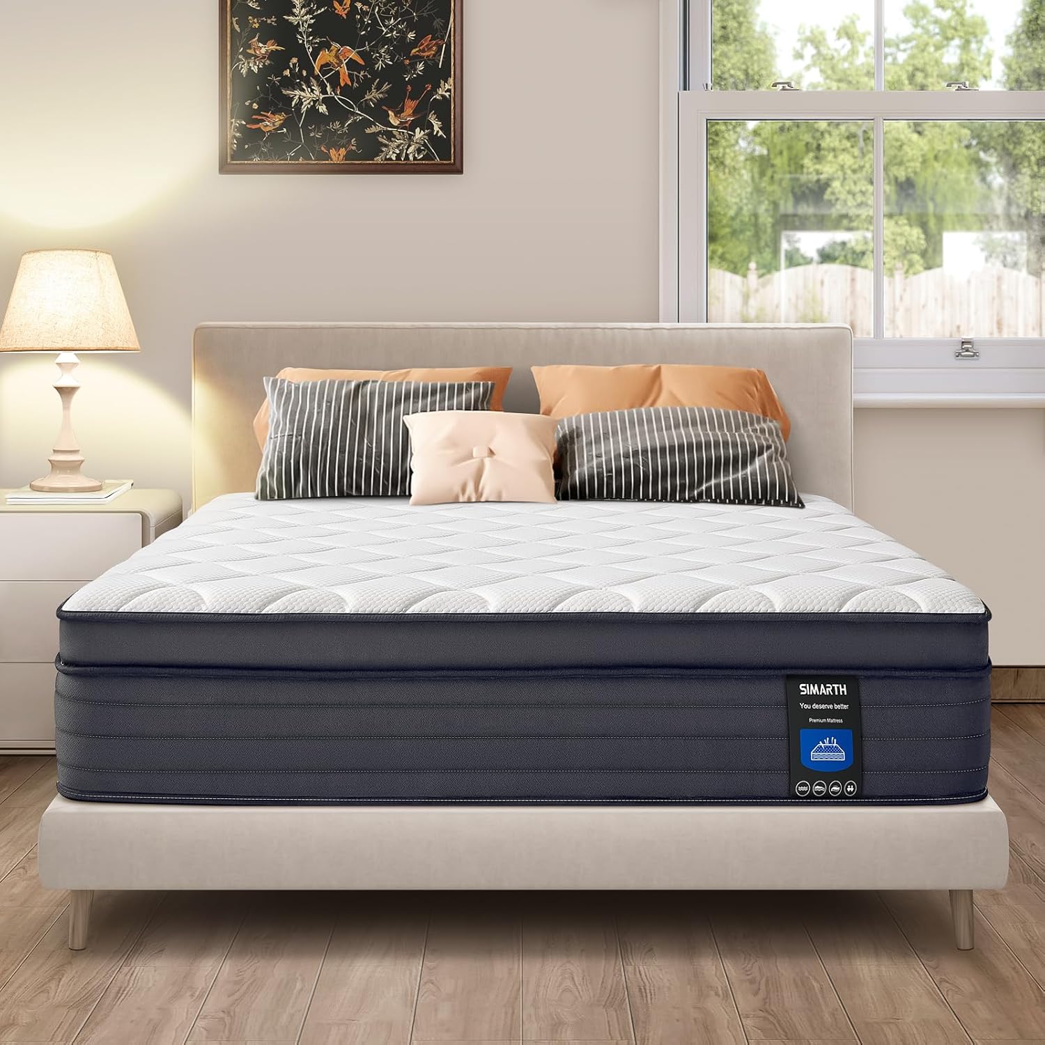 Mattress Memory Foam Hybrid Mattress with Motion Isolation and Pressure Relief,...