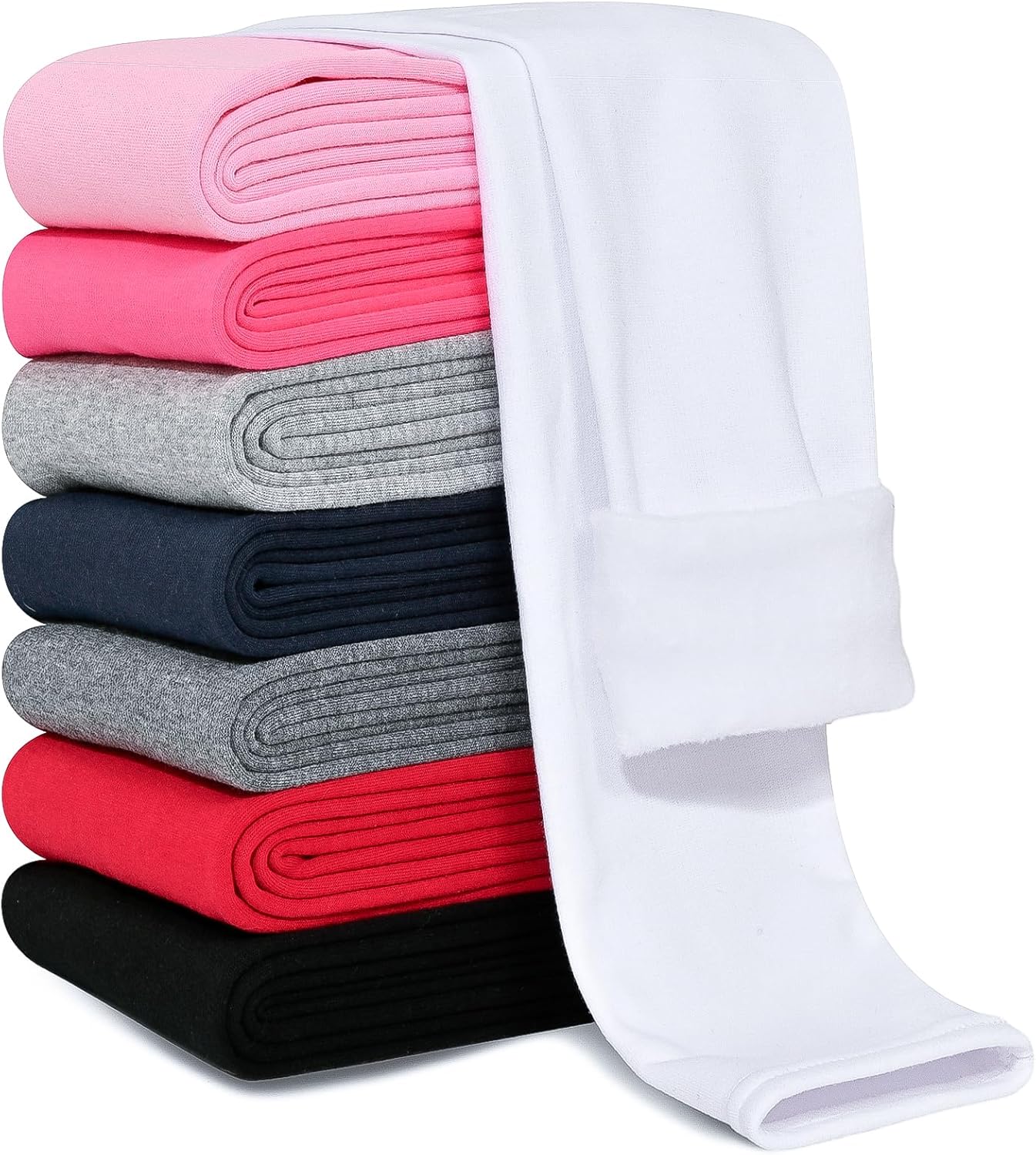 Girls Fleece Lined Leggings, Unique Kids Winter Warm Leggings, Special Thick The...