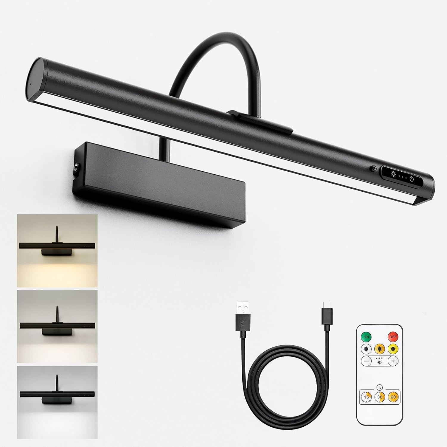 HARPER LIVING Rechargeable Picture Light with Remote, Dimmable and 3 Colour Temp...