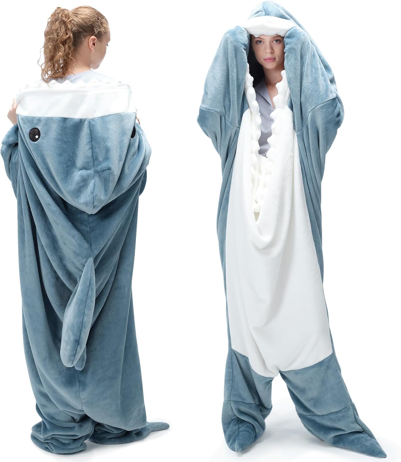 Touchat Shark Blanket for Adult & Kids Super Soft Cozy Flannel Throw Wearable Bl...