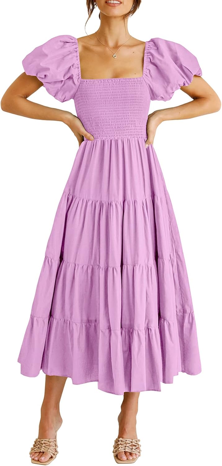 Stylish PRETTYGARDEN Women's Summer Dress, Trendy Casual Midi Dress for Comfort,...