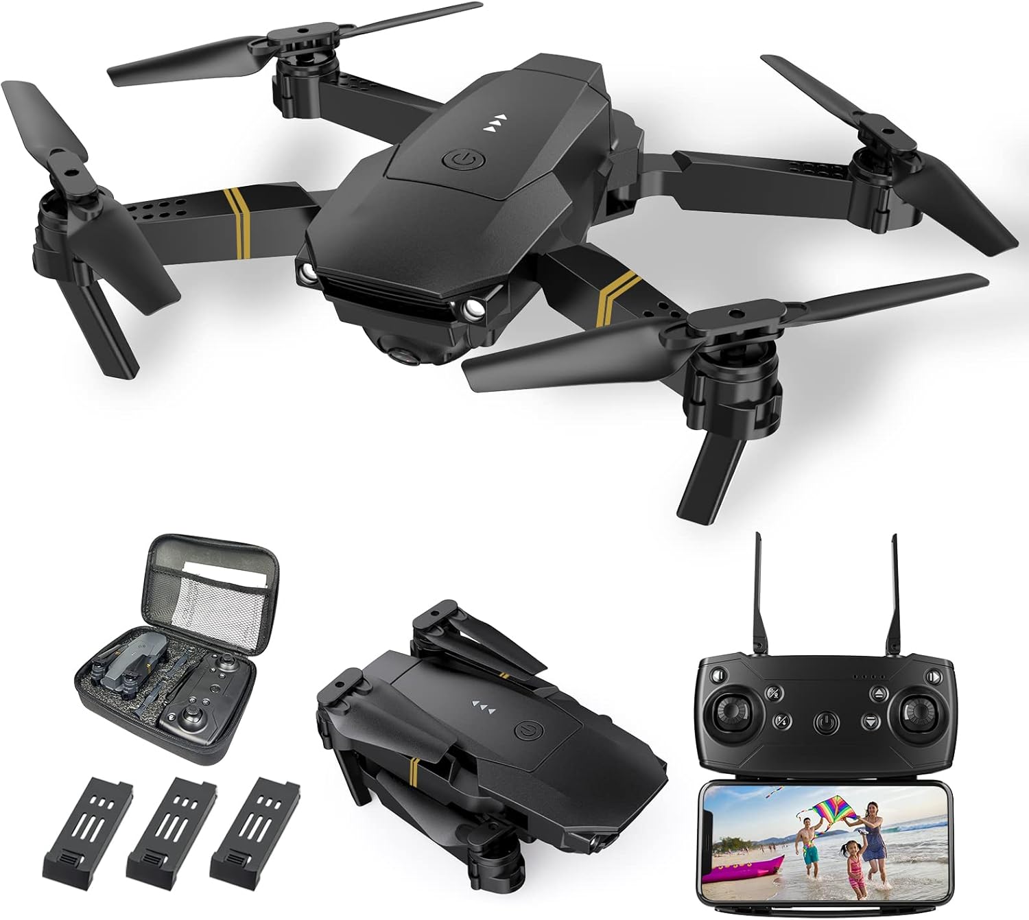High-Quality Drones for Adults with 4K 1080P Cameras, Special 3PCS Batteries Fol...