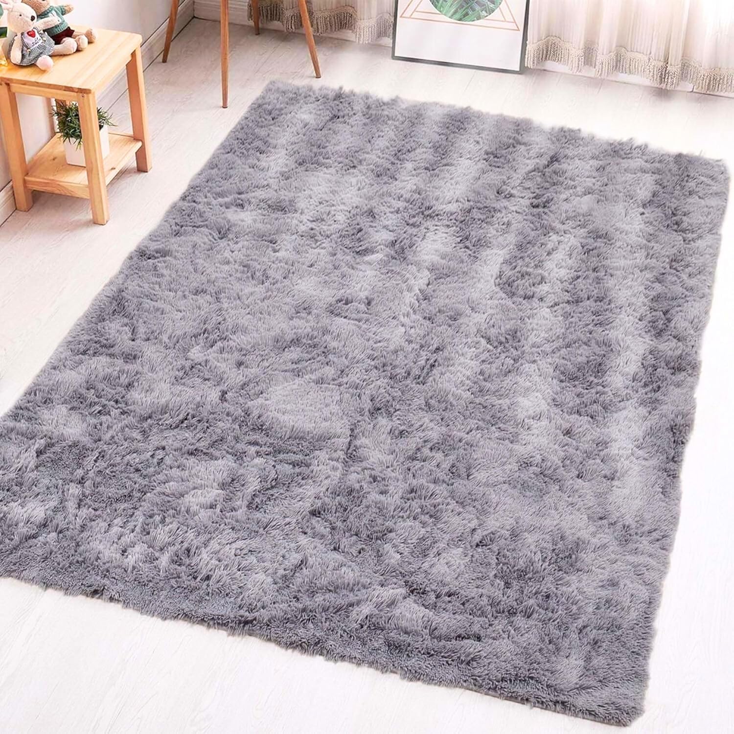 Aspire Homeware Rugs Living Room - Grey Area Rugs for Bedroom Anti Slip - Super...