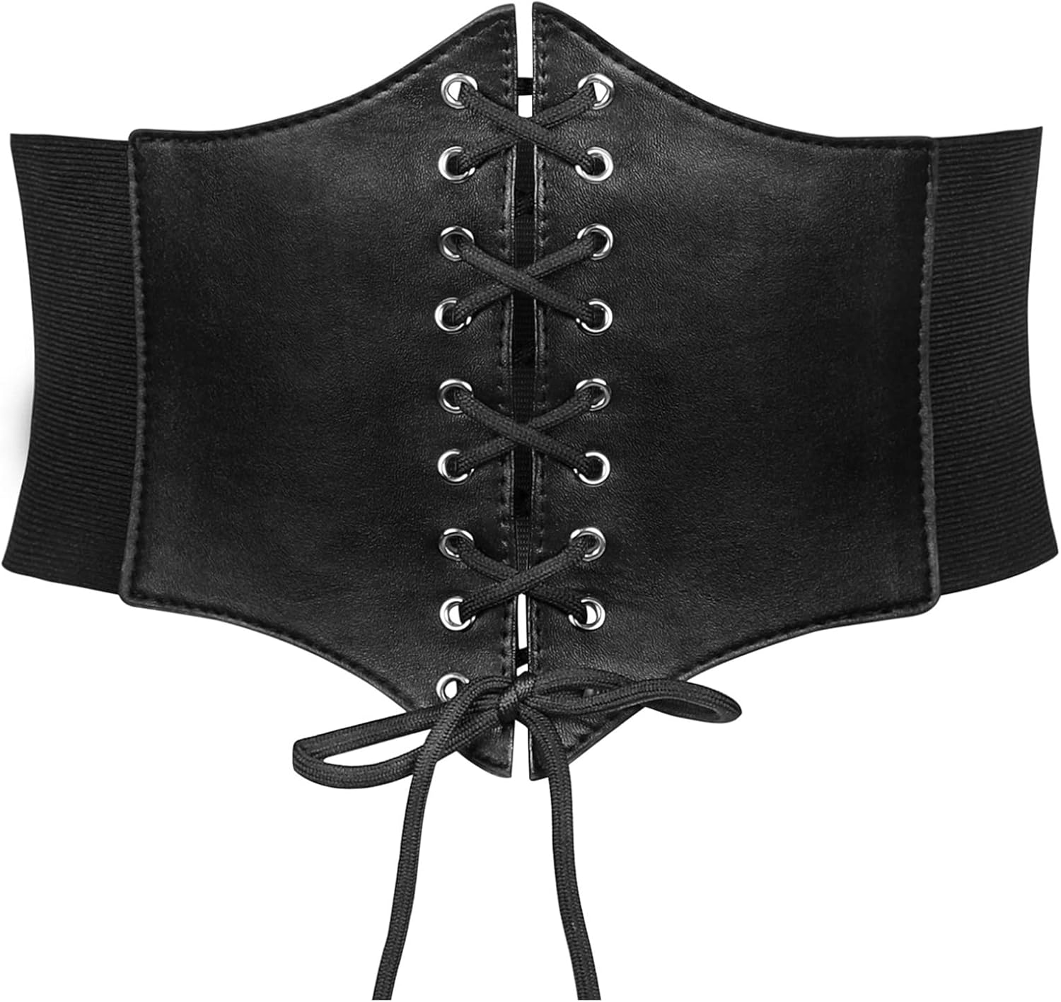 Stylish JASGOOD Women’s Elastic Waist Belt, Unique Lace-up Tied Waspie Corset Be...