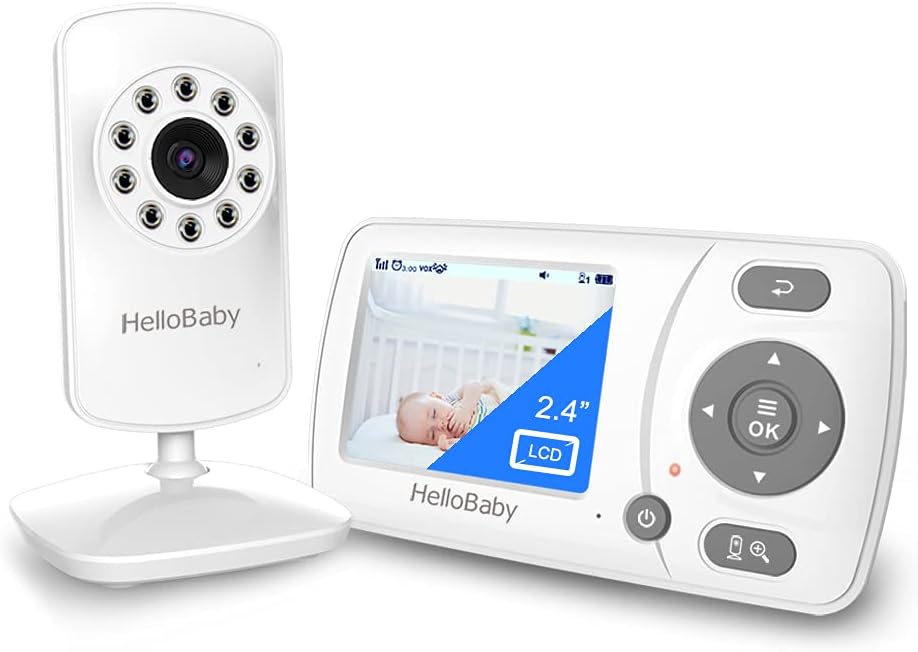 HelloBaby Baby Monitor, Upgrade Video Baby Monitor with Camera and Night Vision,...