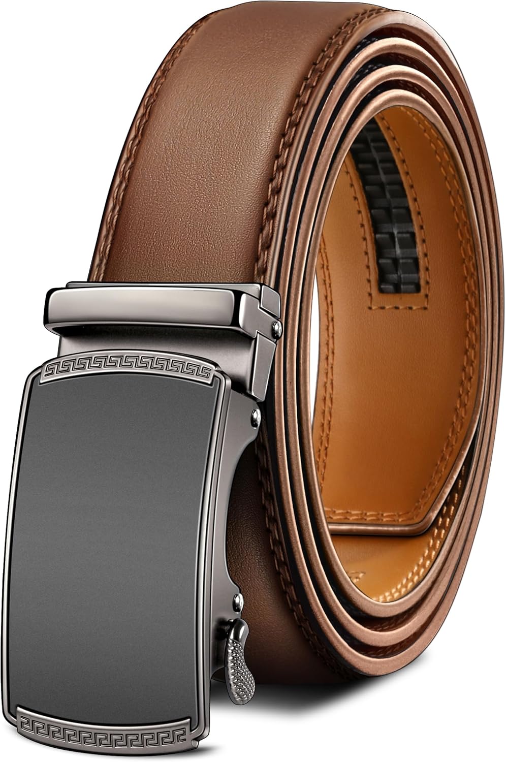 BULLIANT Men's Belt, Leather Ratchet Belt for Men Dress 1 3/8,Trim to Fit 36"-42...