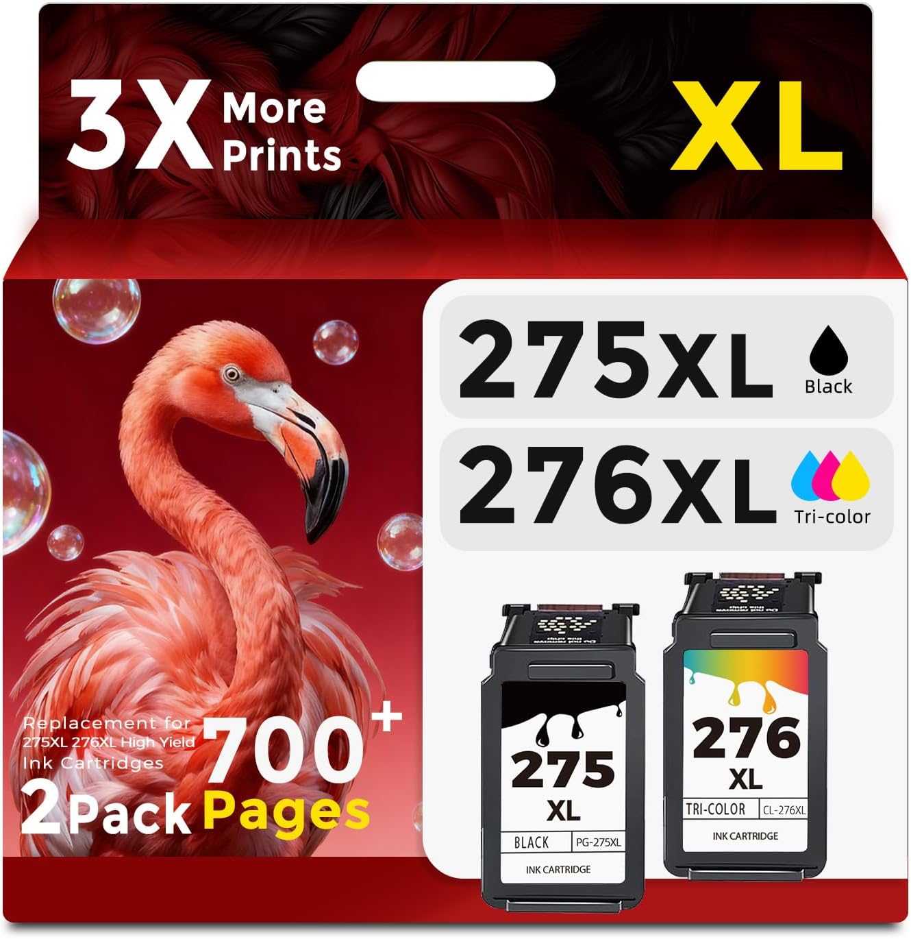 275XL 276XL Compatible Ink Cartridge Replacement for Canon Ink 275 276 (Black Co...