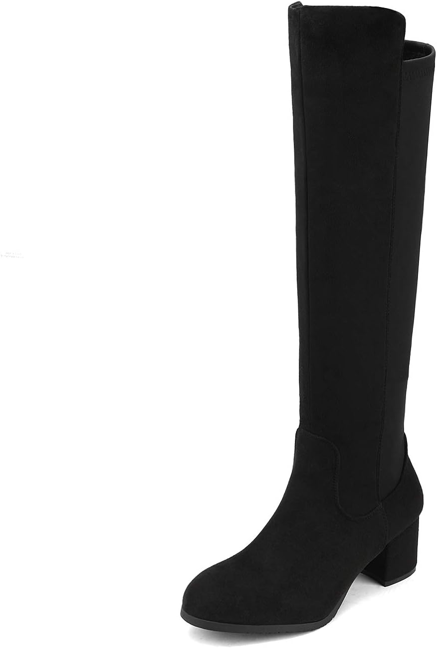 DREAM PAIRS Women's Knee High Stretchy Fashion Boots 8.5 Black