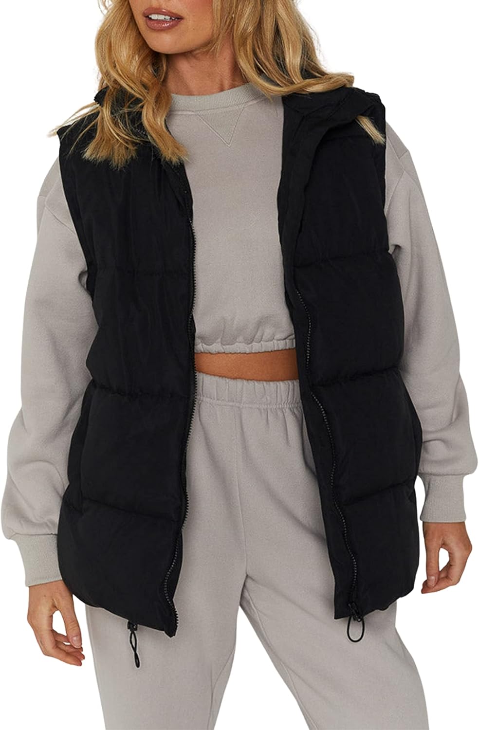 High-Quality Athlisan Womens Puffer Vest, Special Zip Up Stand Collar Jacket, In...