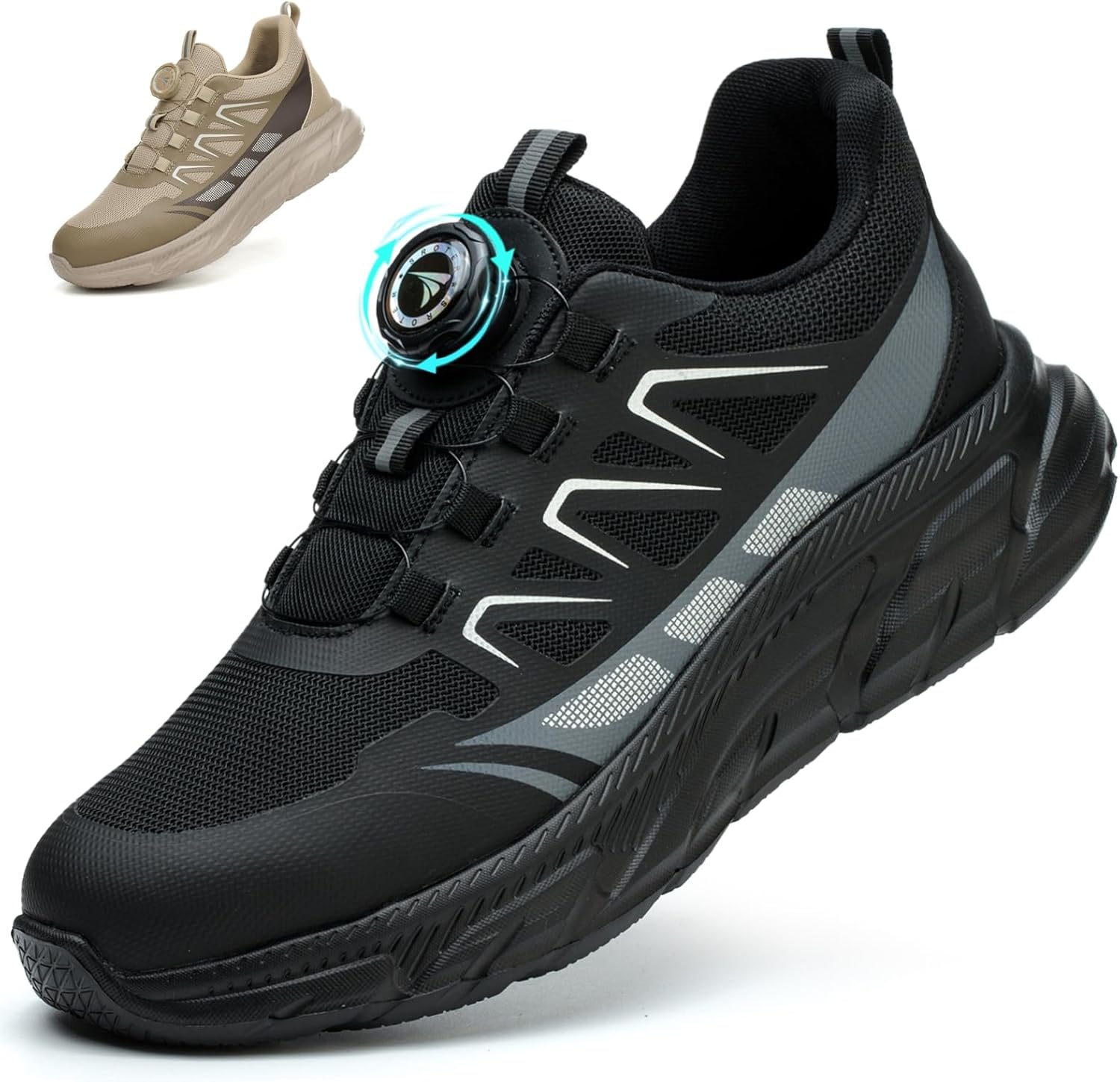 Innovative RASEARY Safety Trainers, Lightweight Steel Toe Cap Trainers for Men a...