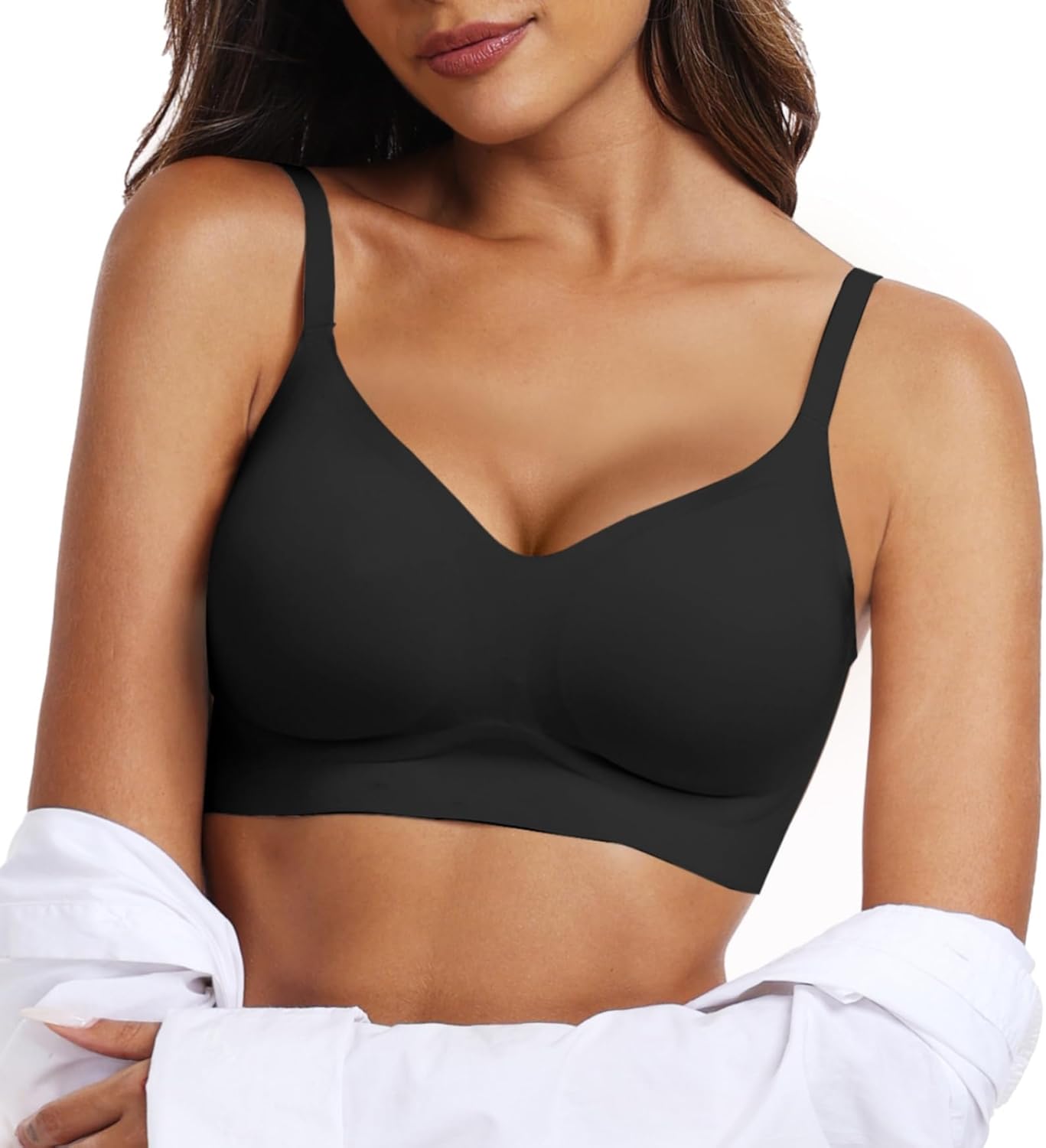 OEAK Womens Wireless Bras Comfortable Push Up Bra No Underwire Bra Full Support...