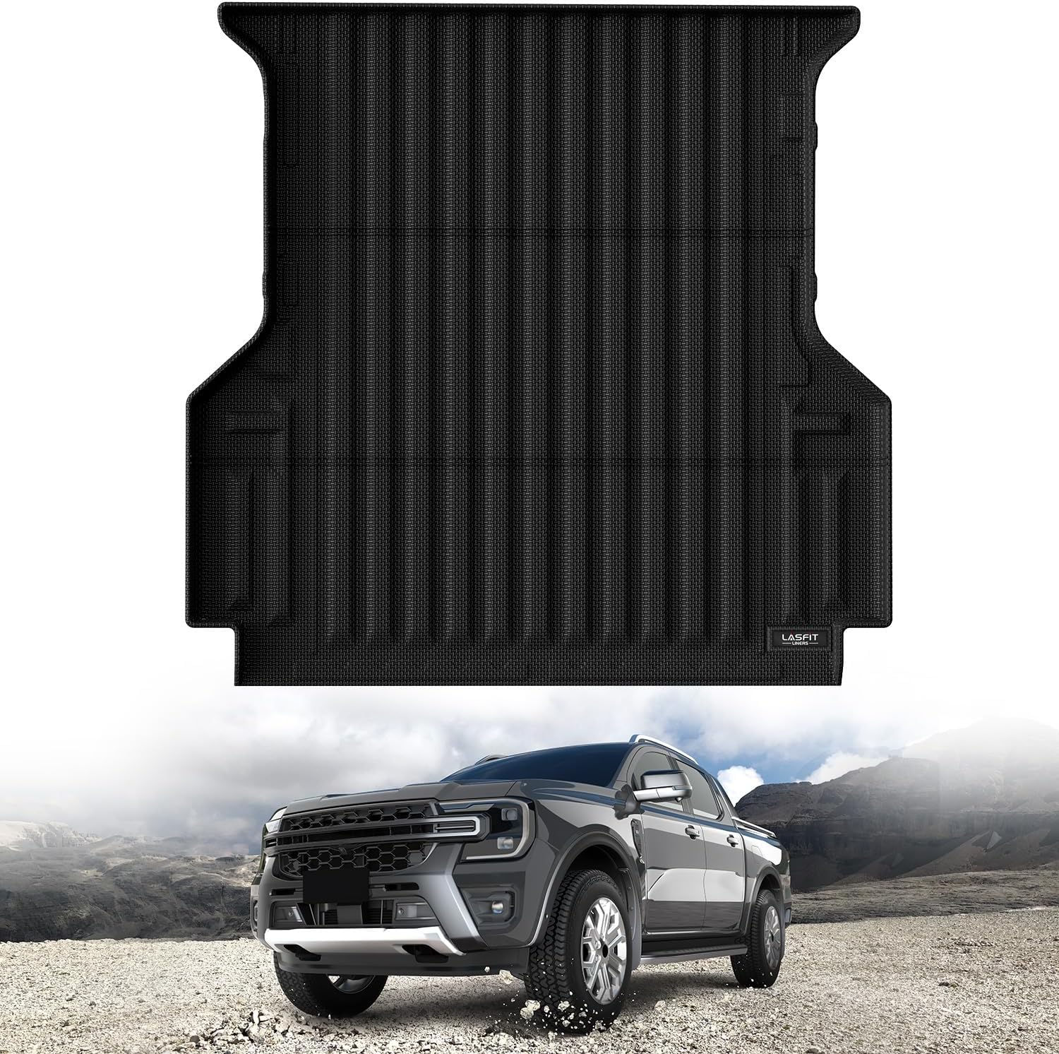 High-Quality LASFIT Truck Bed Mat for Ford Ranger, Special All Weather Protector...
