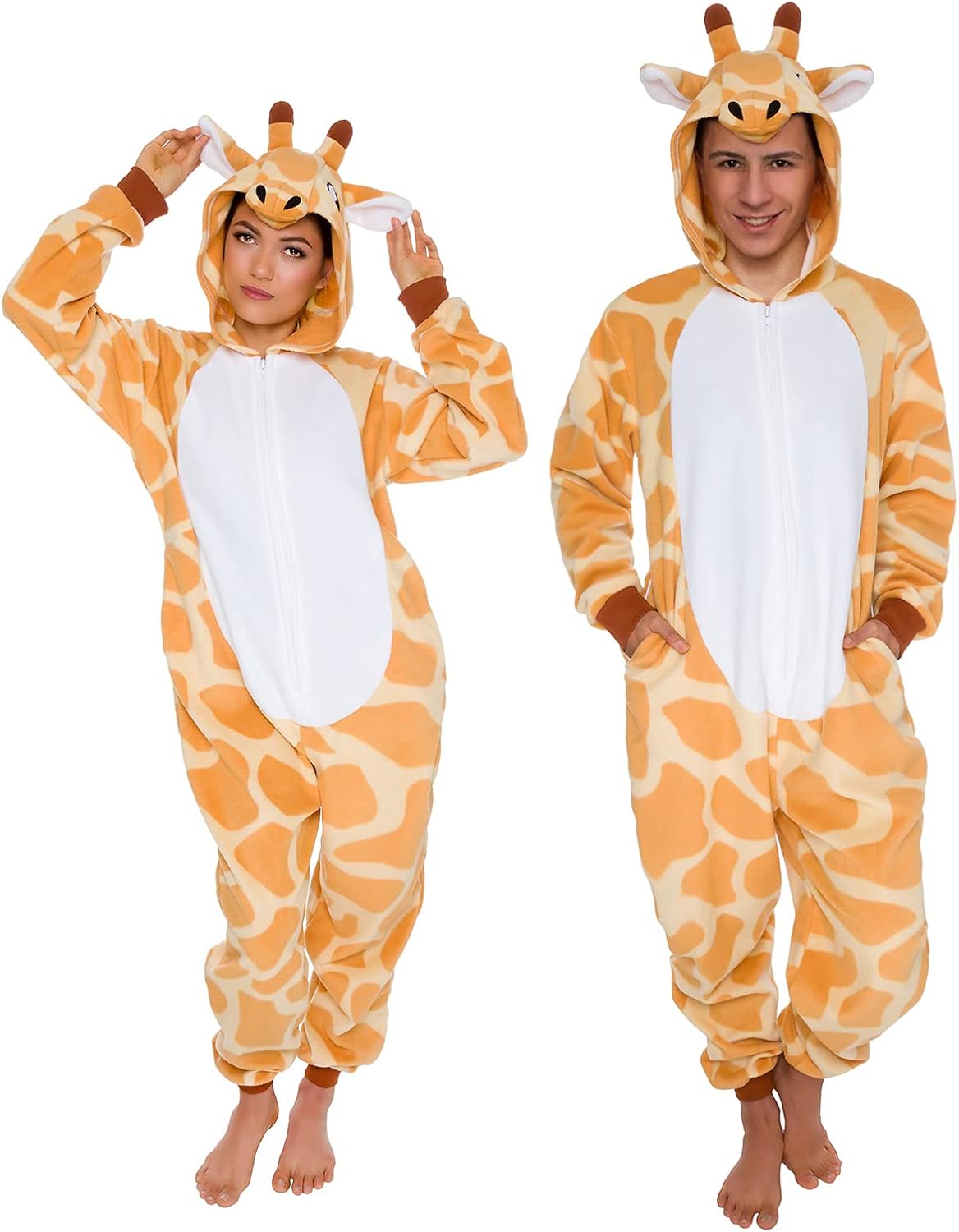Funziez! Slim Fit Adult Onesie - Animal Halloween Costume - Plush Unisex One Pie...