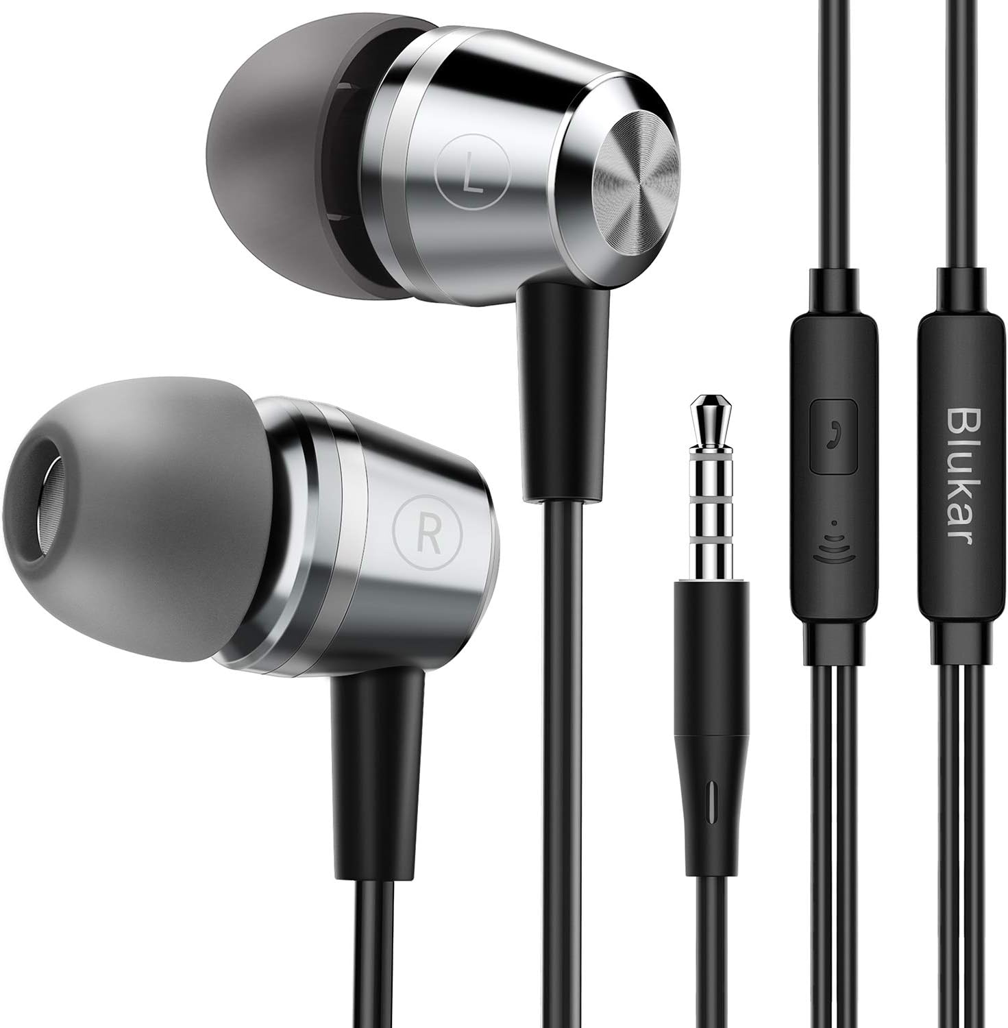 Blukar Earphones, In-Ear Headphones Earphones High...