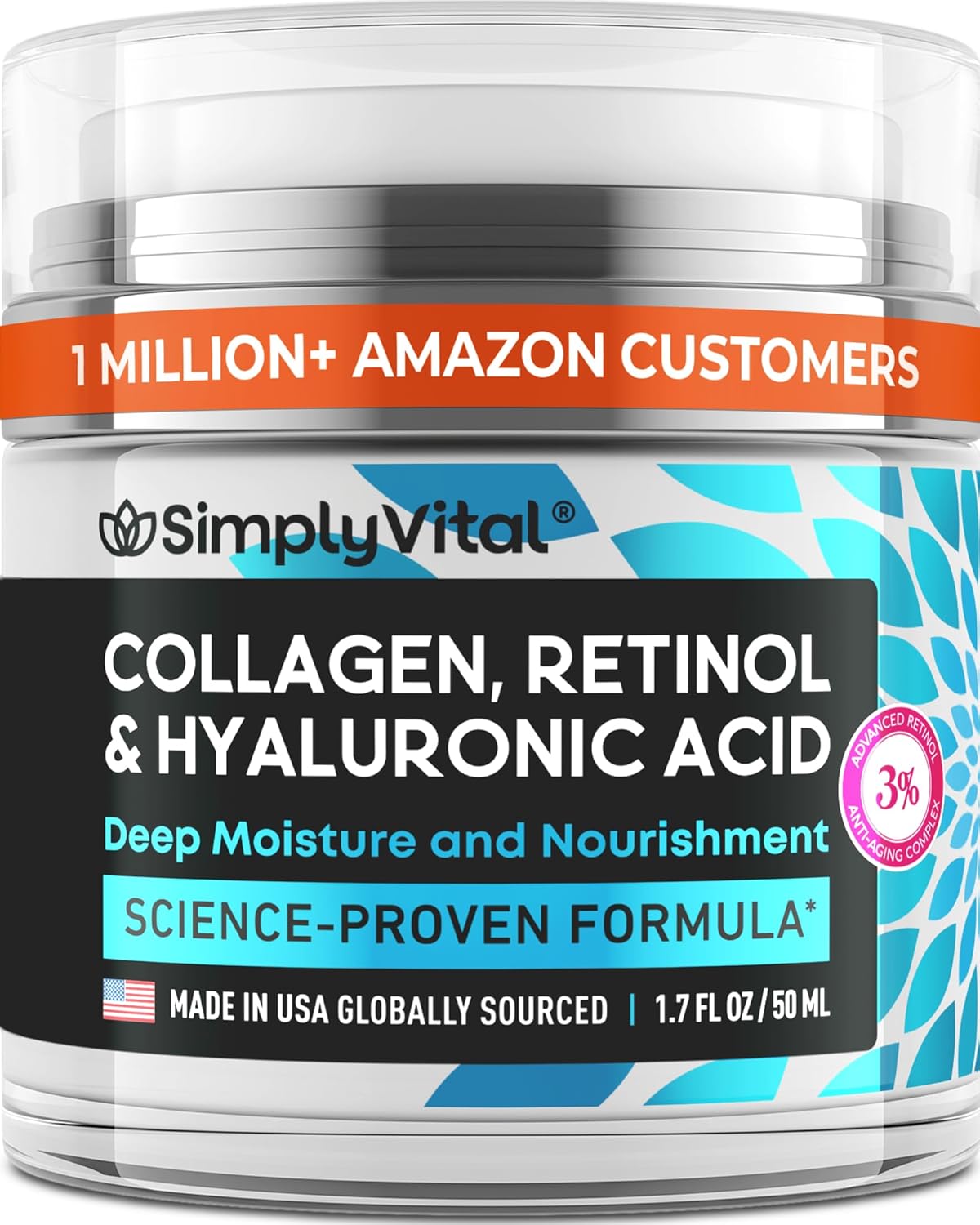 SimplyVital Collagen, Retinol & Hyaluronic Acid Cr...