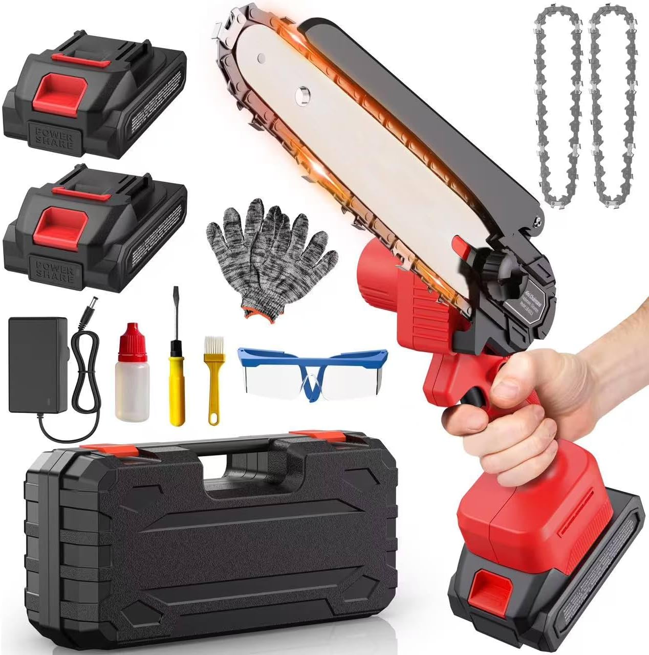 Efficient Ginarelo Cordless Mini Chainsaw, Reliable Mini Chainsaw for Cutting Tr...