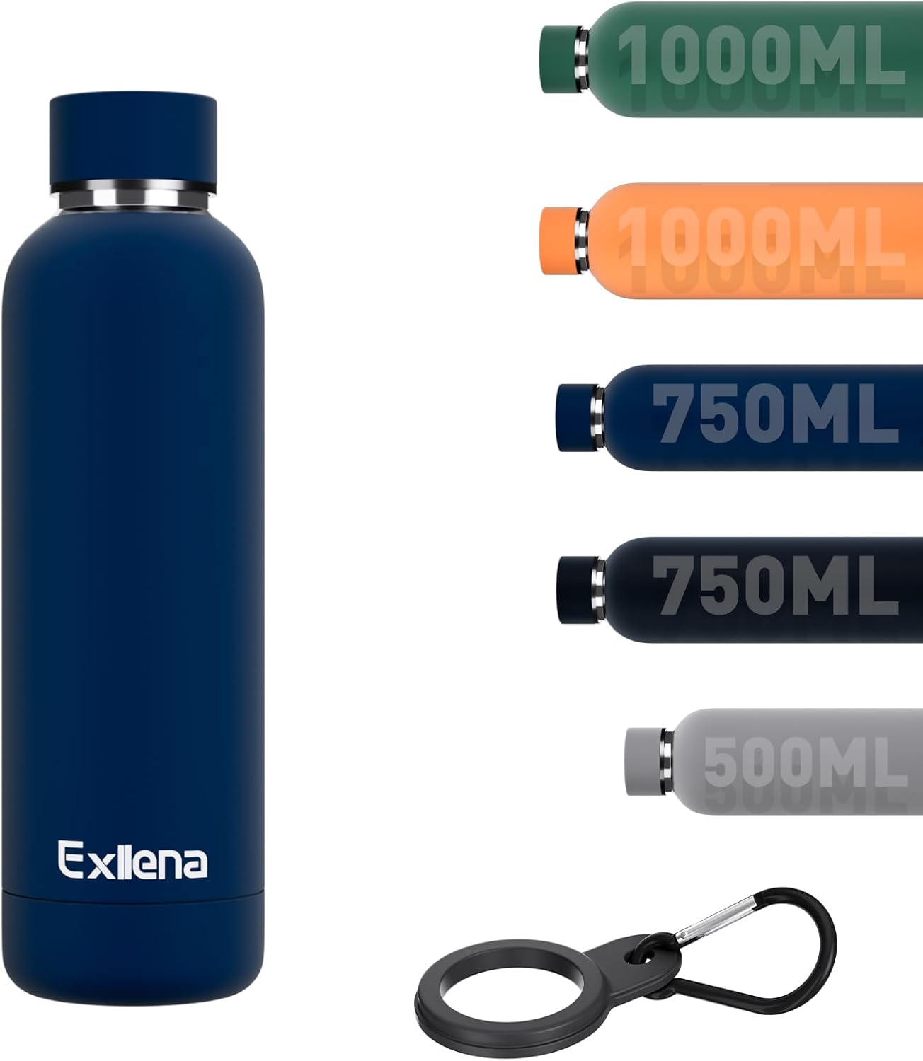 Premium Exllena Insulated Water Bottles, Exceptional Double Wall Vacuum Drinks B...