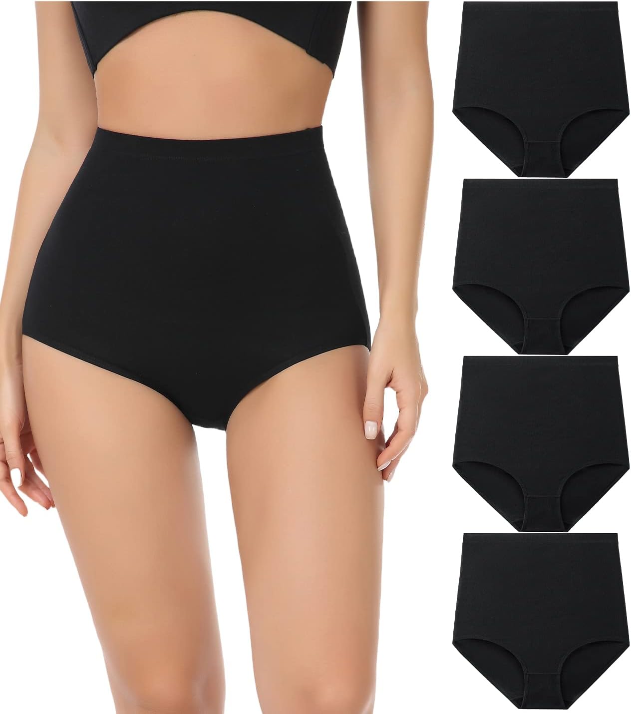 wirarpa Women's Cotton Knickers Super High waisted Briefs Ladies Underwear Full...