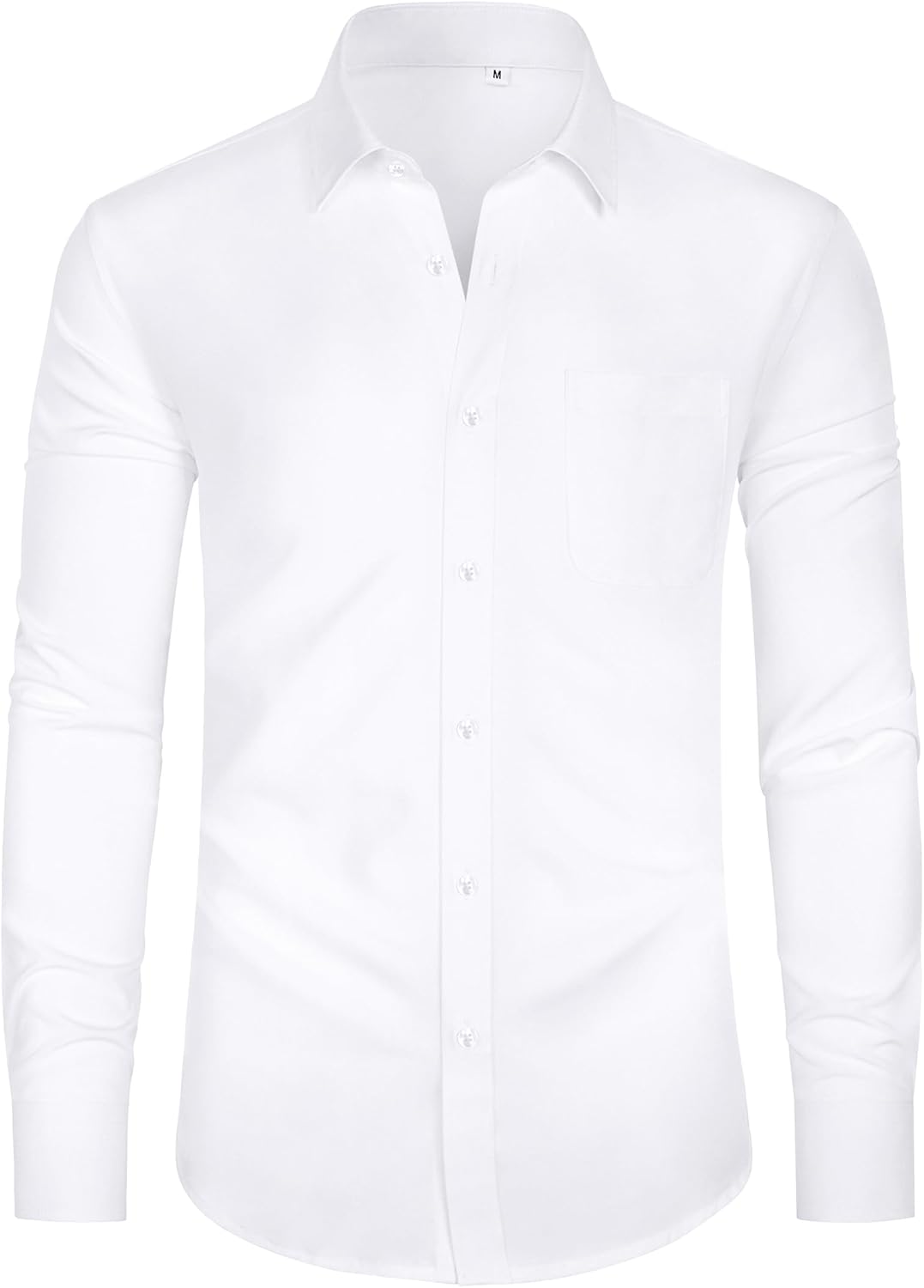 J.VER Men's Long Sleeve Shirts 4-Way Stretch Wrinkle Free Formal Dress Shirt Bus...