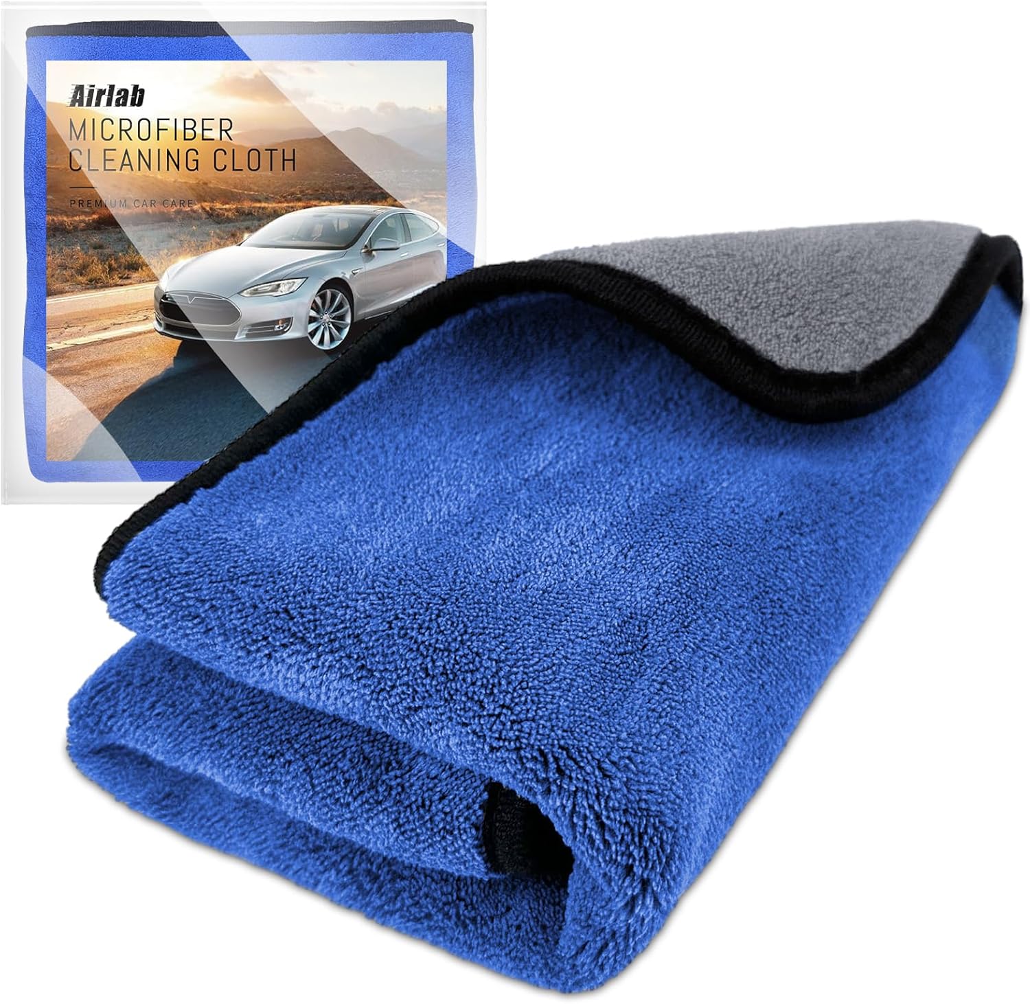 Airlab Microfibre Cloth Extra Large XXL 90x60cm, Dual-Sided Car Drying Towels 50...