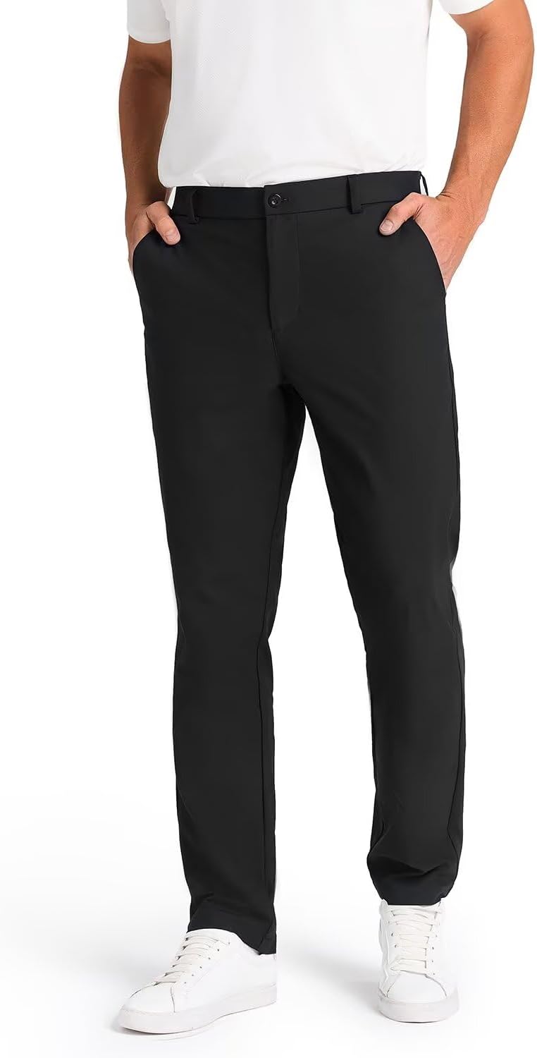Premium Mens Classic Fit Golf Pants, Versatile Stretch Dress Pants for Style, Co...