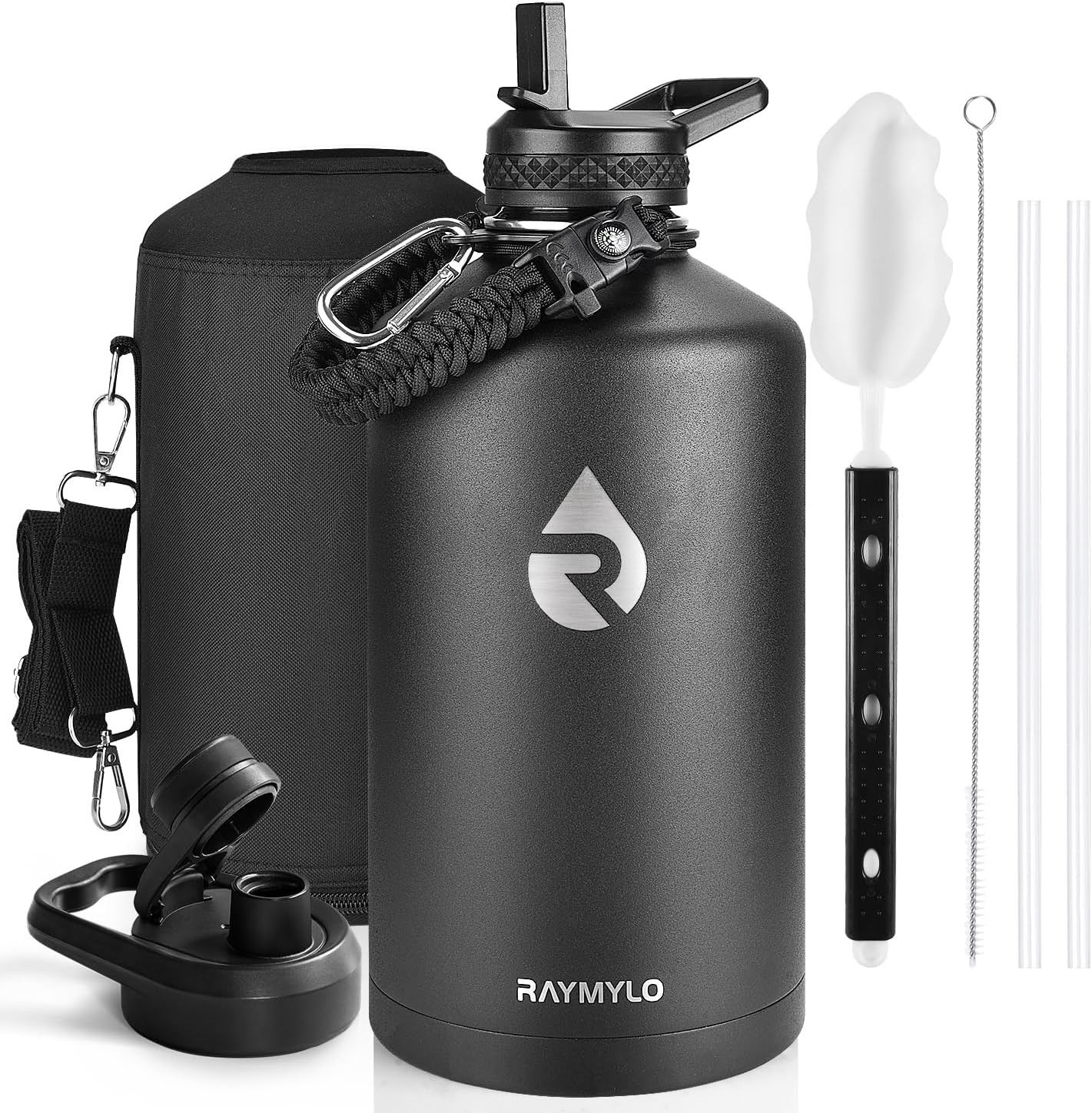 One Gallon Water Bottle Insulated, Triple Walled Vacuum Stainless Steel (Cold fo...