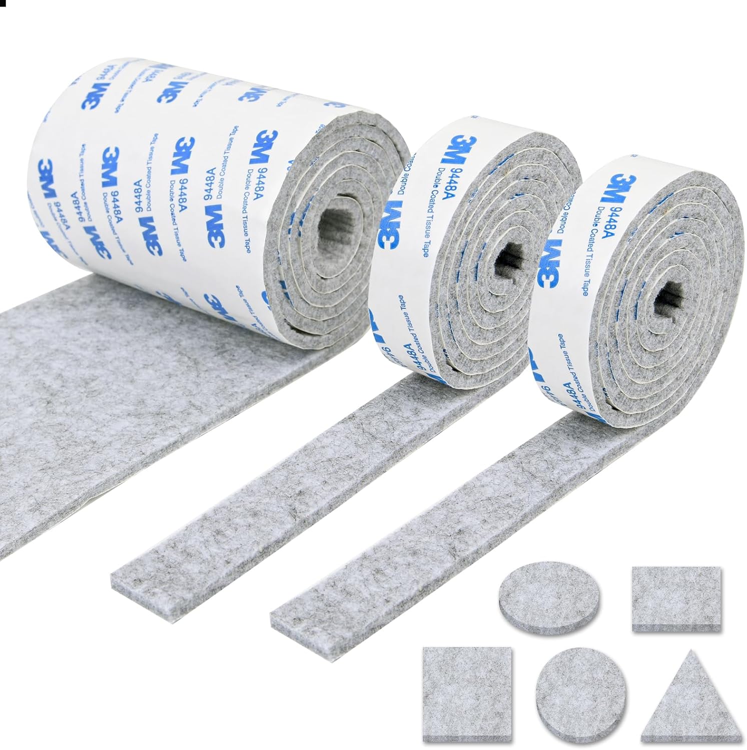 Vicloon Furniture Pad, DIY Furniture Felt Pads Felt Strip Roll, Self Adhesive Fl...