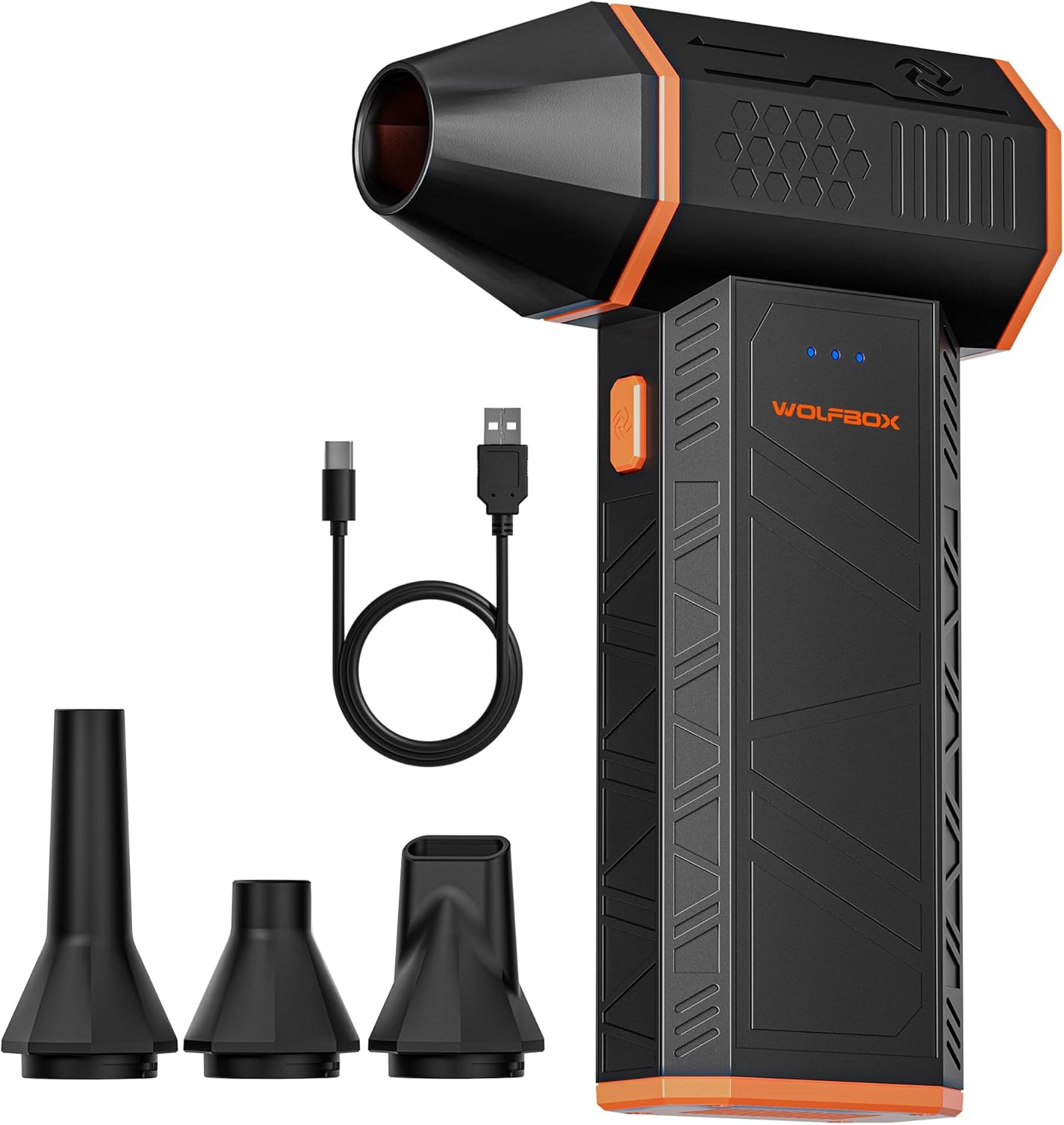 WOLFBOX MF50 Compressed Air Duster-110000RPM Super Power Electric Air Duster, 3-...