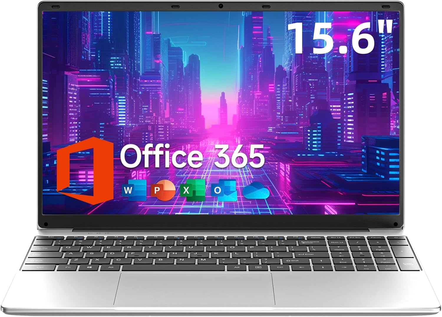 15.6 Inch Laptop with Office 365, 4GB RAM, 128GB Storage Expandable 1TB, 5205U P...