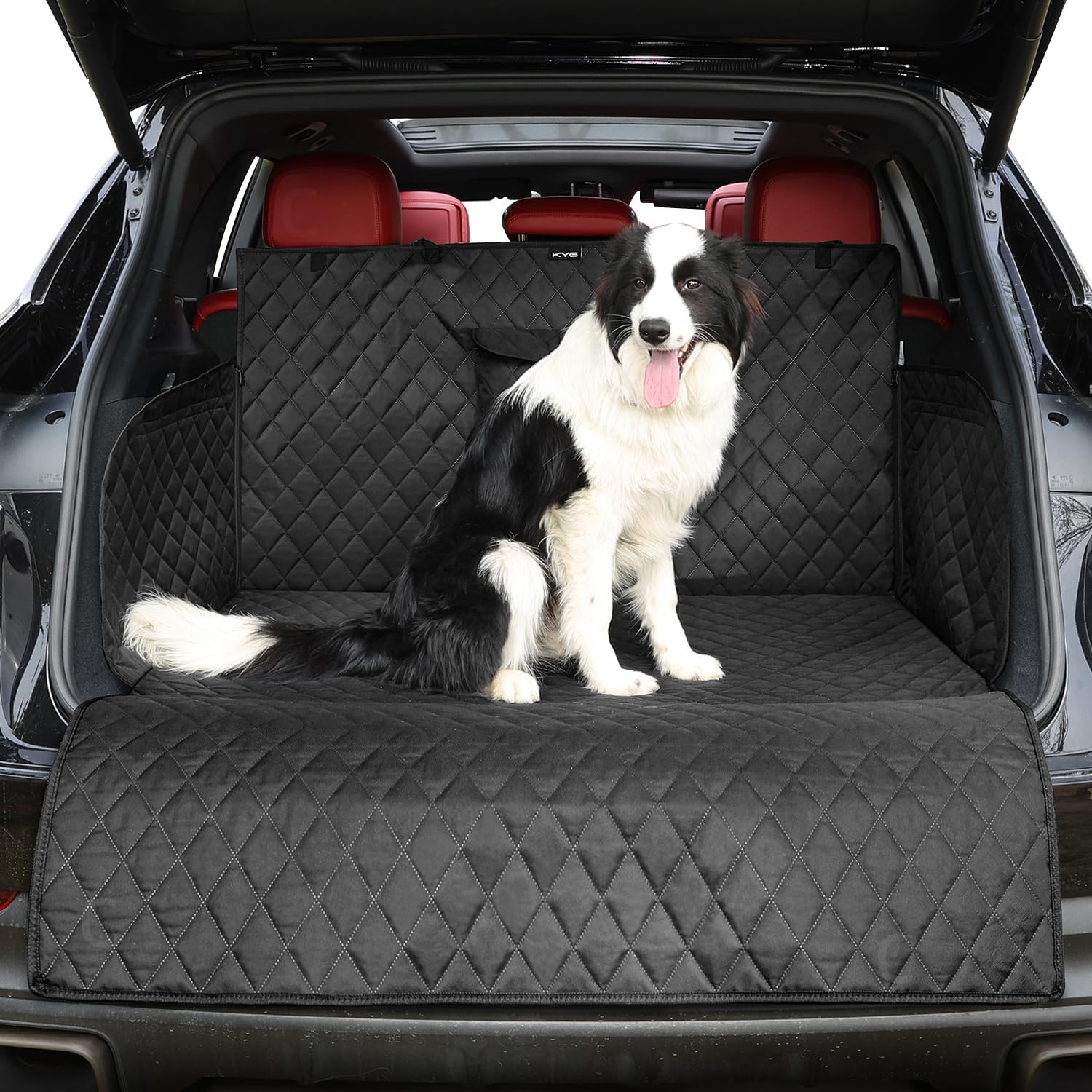 KYG Car Boot Protector For Dogs, 4 Layers Quilted Waterproof and Nonslip Backing...