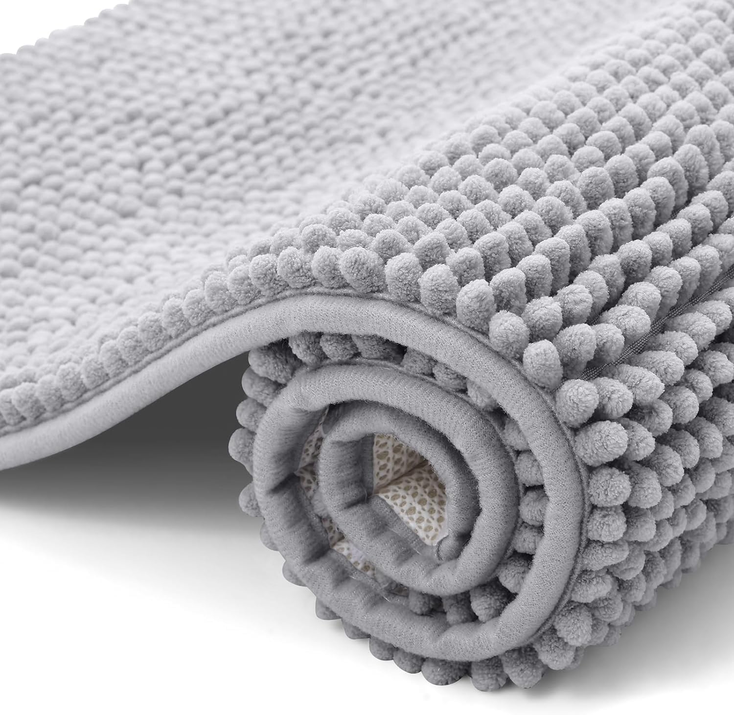 smiry Non Slip Chenille Bath Mat, Extra Soft Bathroom Mat, Super Absorbent Fluff...
