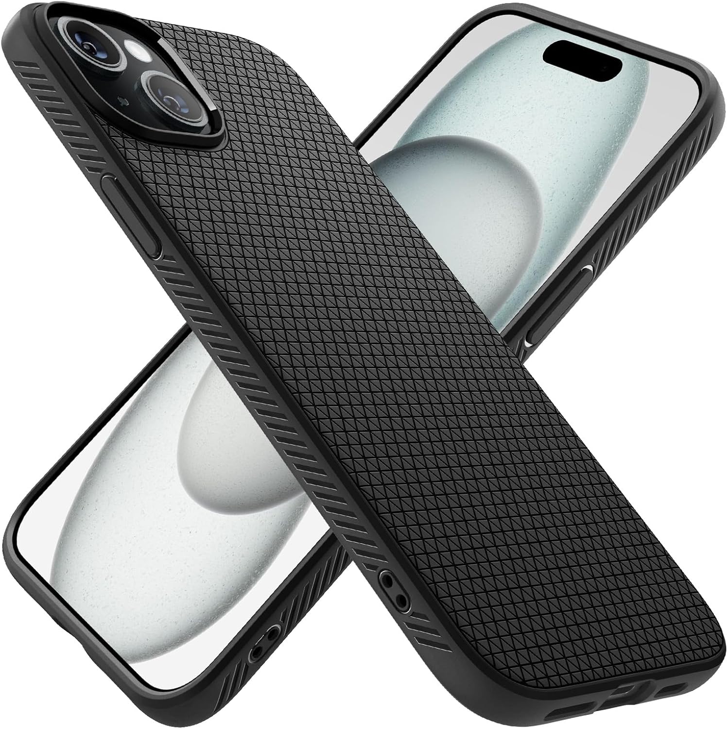 Spigen Liquid Air Case Compatible with iPhone 15 - Matte Black iPhone 15 Matte B...